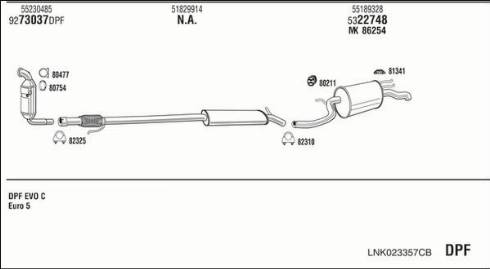 Walker LNK023357CB - Система выпуска ОГ autosila-amz.com