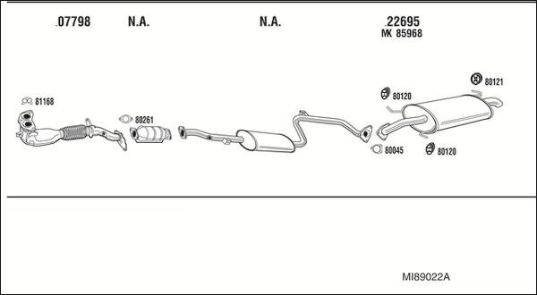 Walker MI89022A - Система выпуска ОГ autosila-amz.com