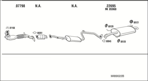 Walker MI89022B - Система выпуска ОГ autosila-amz.com