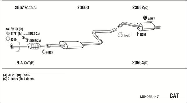 Walker MIK055447 - Система выпуска ОГ autosila-amz.com