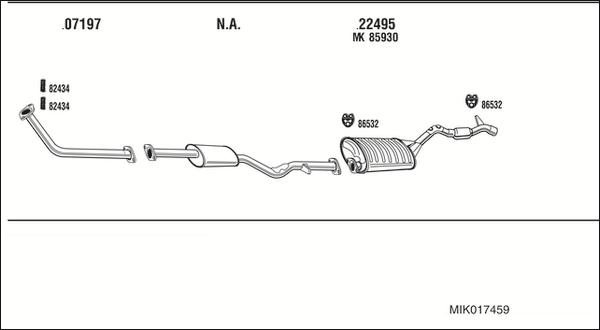 Walker MIK017459 - Система выпуска ОГ autosila-amz.com