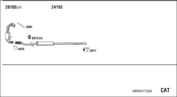 Walker MNK017256 - Система выпуска ОГ autosila-amz.com