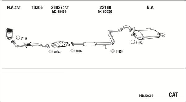 Walker NI65034 - Система выпуска ОГ autosila-amz.com