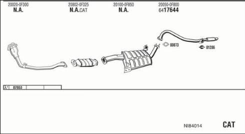 Walker NI84014 - Система выпуска ОГ autosila-amz.com