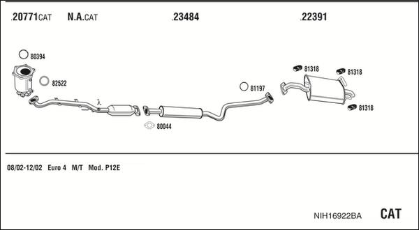 Walker NIH16922BA - Система выпуска ОГ autosila-amz.com