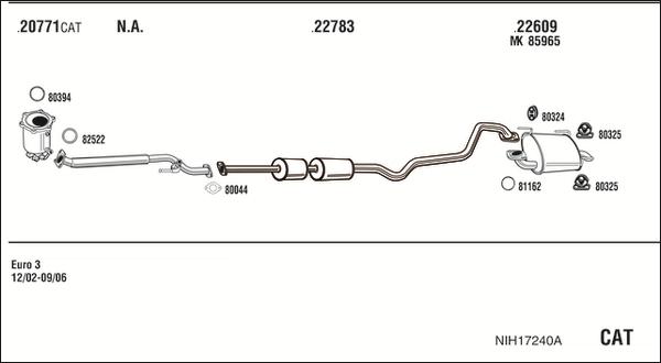 Walker NIH17240A - Система выпуска ОГ autosila-amz.com