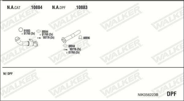 Walker NIK056223B - Система выпуска ОГ autosila-amz.com
