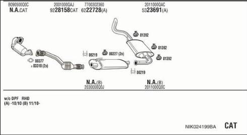 Walker NIK024199BA - Система выпуска ОГ autosila-amz.com