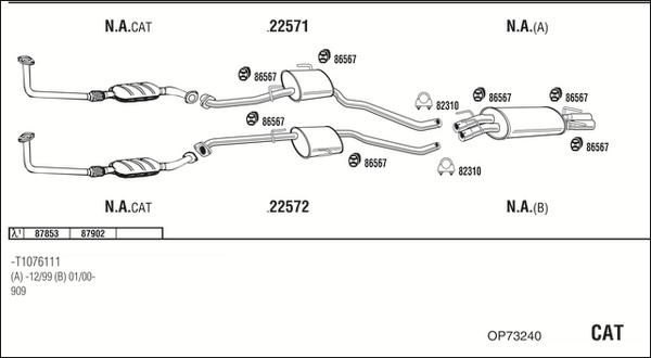 Walker OP73240 - Система выпуска ОГ autosila-amz.com