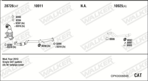 Walker OPK000884B - Система выпуска ОГ autosila-amz.com