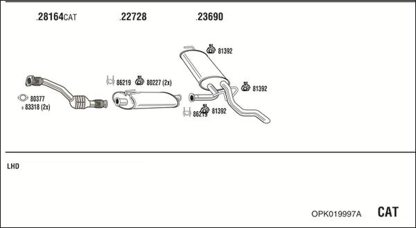 Walker OPK019997A - Система выпуска ОГ autosila-amz.com