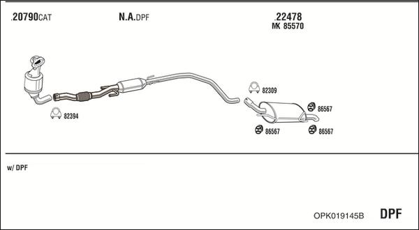 Walker OPK019145B - Система выпуска ОГ autosila-amz.com