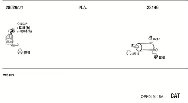 Walker OPK019115A - Система выпуска ОГ autosila-amz.com