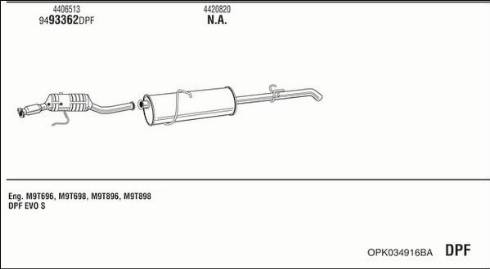 Walker OPK034916BA - Система выпуска ОГ autosila-amz.com