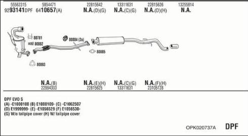 Walker OPK020737A - Система выпуска ОГ autosila-amz.com