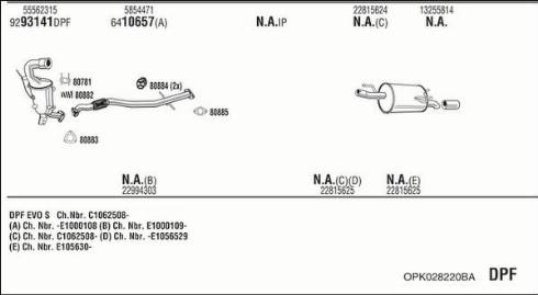 Walker OPK028220BA - Система выпуска ОГ autosila-amz.com