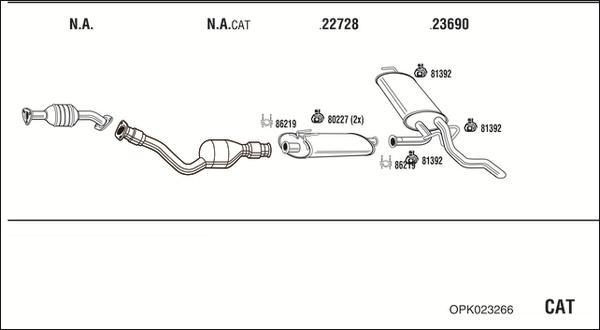 Walker OPK023266 - Система выпуска ОГ autosila-amz.com