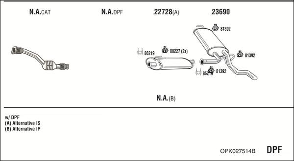 Walker OPK027514B - Система выпуска ОГ autosila-amz.com