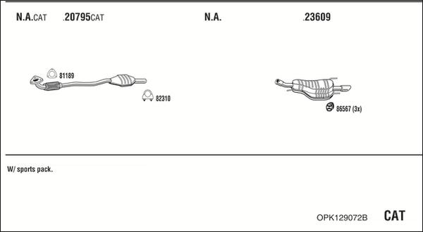 Walker OPK129072B - Система выпуска ОГ autosila-amz.com