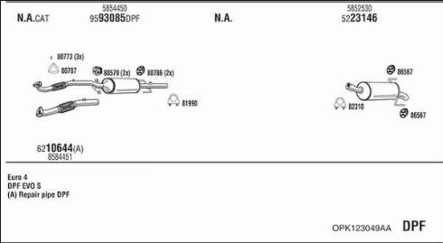 Walker OPK123049AA - Система выпуска ОГ autosila-amz.com