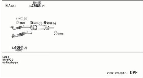 Walker OPK122969AB - Система выпуска ОГ autosila-amz.com