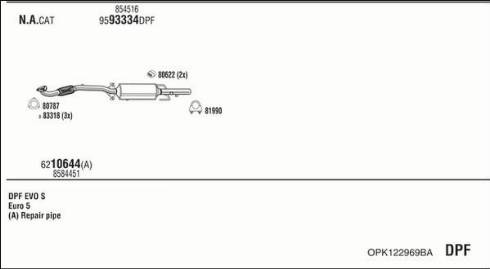 Walker OPK122969BA - Система выпуска ОГ autosila-amz.com