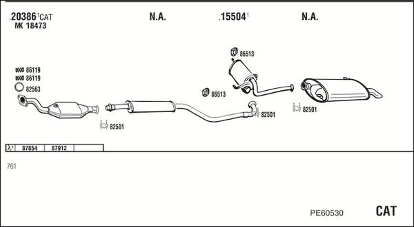 Walker PE60530 - Система выпуска ОГ autosila-amz.com