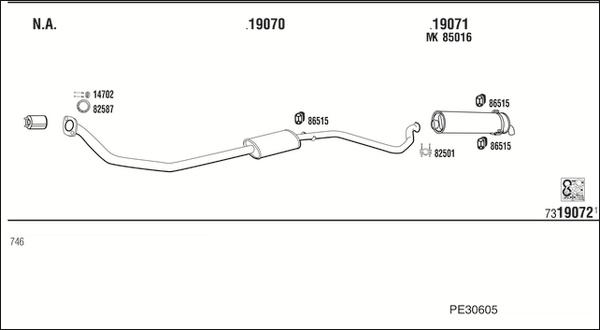 Walker PE30605 - Система выпуска ОГ autosila-amz.com