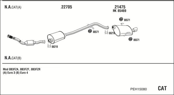 Walker PEH15080 - Система выпуска ОГ autosila-amz.com