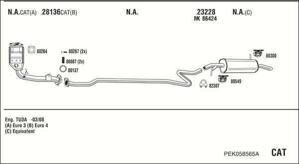 Walker PEK058565A - Система выпуска ОГ autosila-amz.com