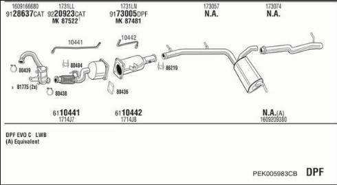 Walker PEK005983CB - Система выпуска ОГ autosila-amz.com