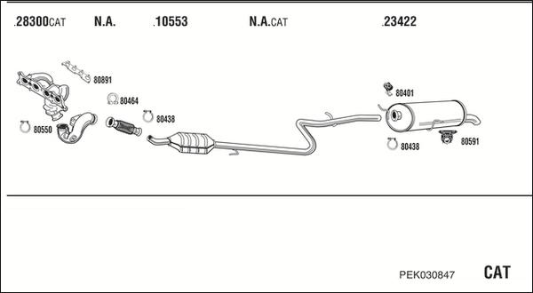 Walker PEK030847 - Система выпуска ОГ autosila-amz.com