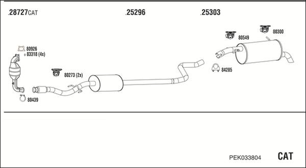 Walker PEK033804 - Система выпуска ОГ autosila-amz.com