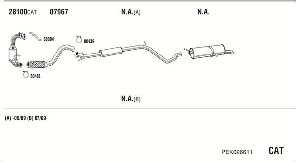 Walker PEK026611 - Система выпуска ОГ autosila-amz.com