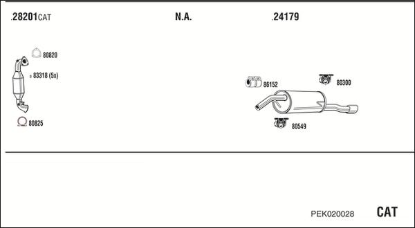 Walker PEK020028 - Система выпуска ОГ autosila-amz.com