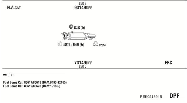 Walker PEK021594B - Система выпуска ОГ autosila-amz.com