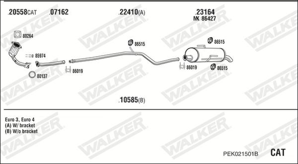 Walker PEK021501B - Система выпуска ОГ autosila-amz.com