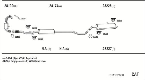 Walker PEK132600 - Система выпуска ОГ autosila-amz.com