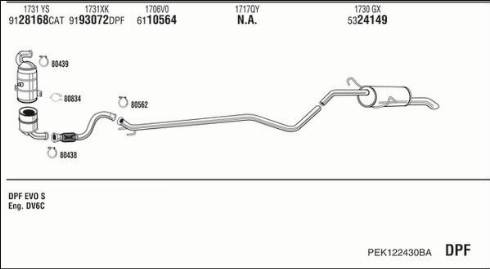 Walker PEK122430BA - Система выпуска ОГ autosila-amz.com