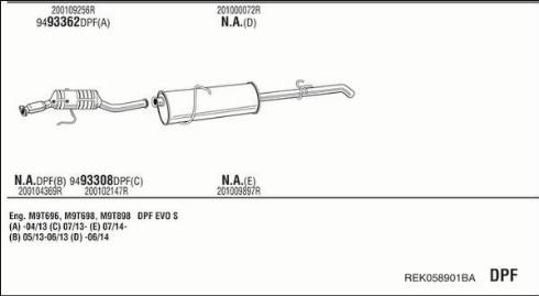 Walker REK058901BA - Система выпуска ОГ autosila-amz.com