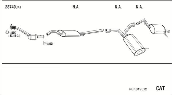 Walker REK019512 - Система выпуска ОГ autosila-amz.com