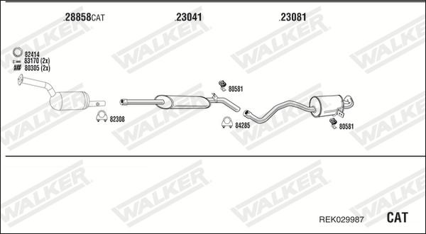 Walker REK029987 - Система выпуска ОГ autosila-amz.com