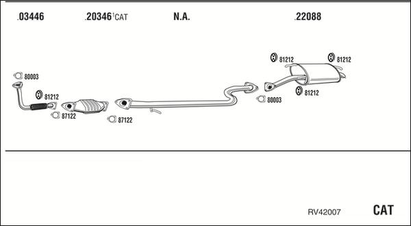 Walker RV42007 - Система выпуска ОГ autosila-amz.com