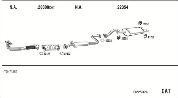 Walker RV25024 - Система выпуска ОГ autosila-amz.com