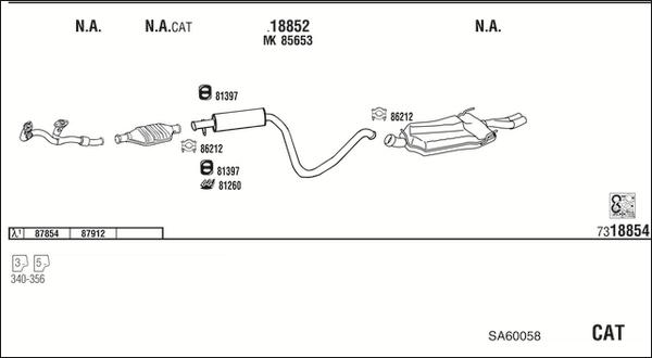 Walker SA60058 - Система выпуска ОГ autosila-amz.com