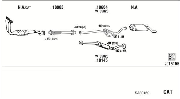 Walker SA30160 - Система выпуска ОГ autosila-amz.com