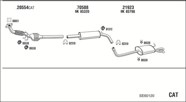 Walker SE60120 - Система выпуска ОГ autosila-amz.com