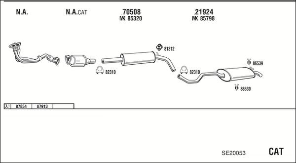 Walker SE20053 - Система выпуска ОГ autosila-amz.com