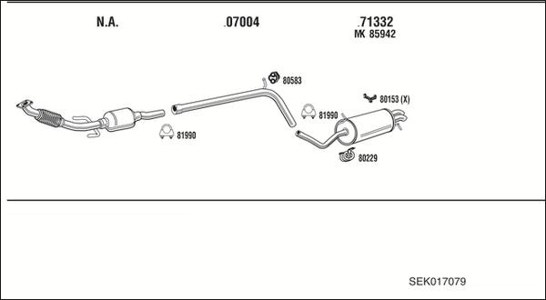 Walker SEK017079 - Система выпуска ОГ autosila-amz.com