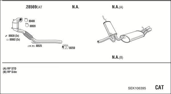 Walker SEK106395 - Система выпуска ОГ autosila-amz.com